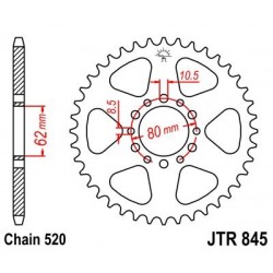 Corona de arrastre yamaha sr 250 46d.