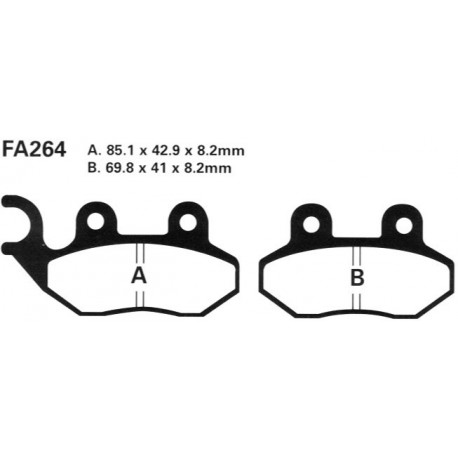 Pastillas freno delantero ebc sfa264 peugeot tweet 125